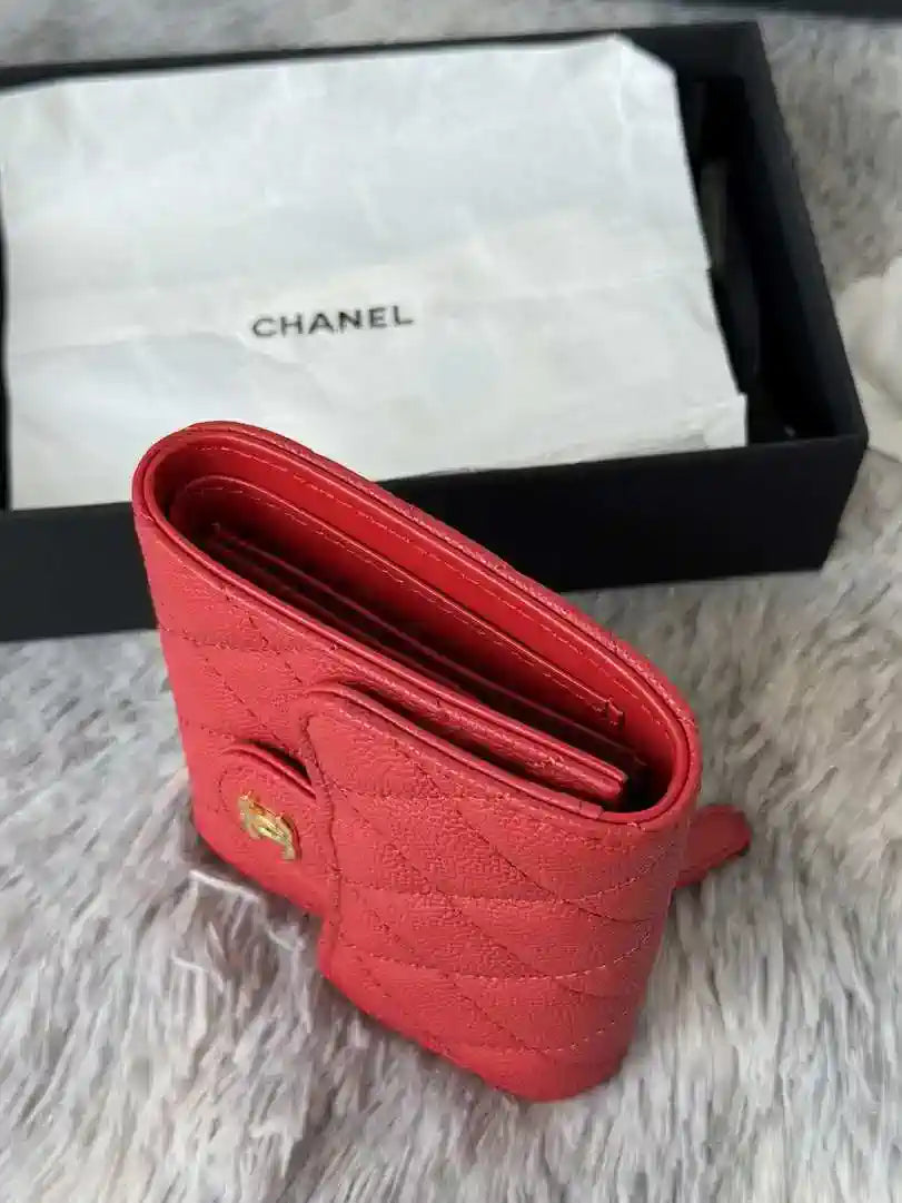 Chanel AP0231 Classic Small FLAP Wallet Calfskin Red