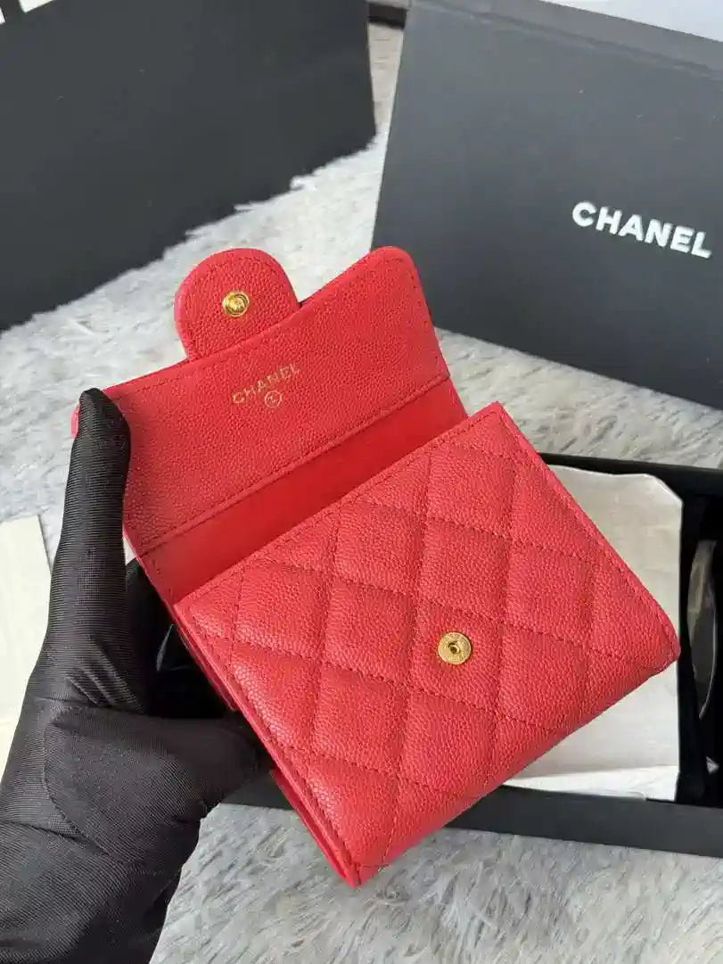 Chanel AP0231 Classic Small FLAP Wallet Calfskin Red