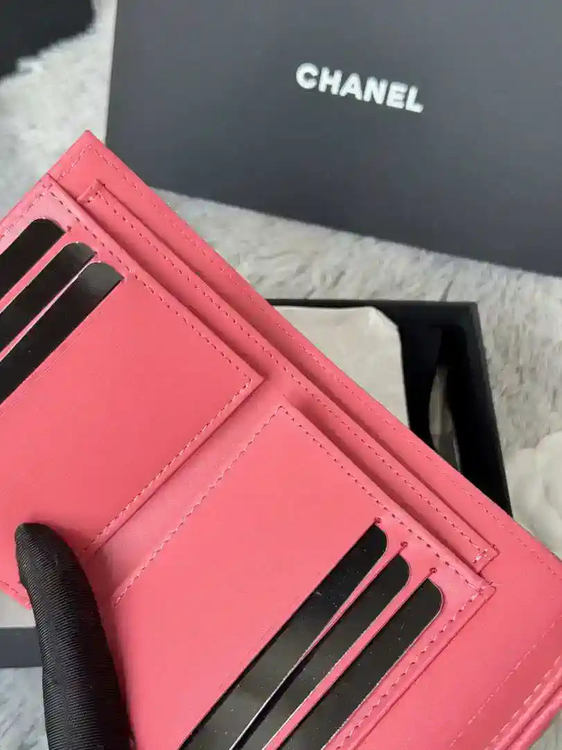 Chanel AP0231 Classic Small FLAP Wallet Calfskin Rose Pink