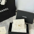 Chanel AP0231 Classic Small FLAP Wallet Calfskin White