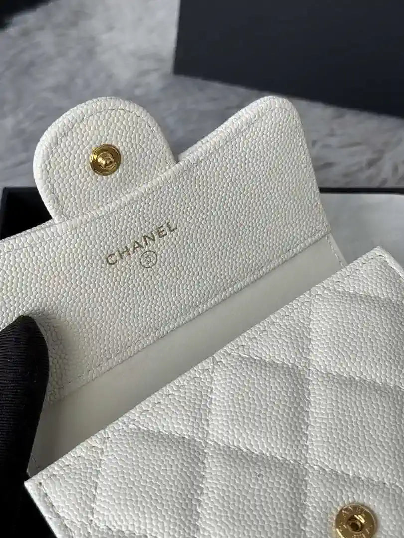 Chanel AP0231 Classic Small FLAP Wallet Calfskin White