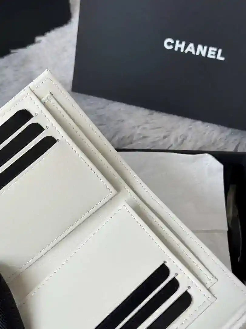 Chanel AP0231 Classic Small FLAP Wallet Calfskin White