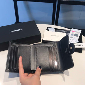 Chanel AP0231 Classic Small FLAP Wallet Calfskin Black Gold - Default Title - View 8