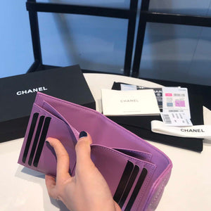 Chanel AP0231 Classic Small FLAP Wallet Calfskin Purple Gold - Default Title - View 10