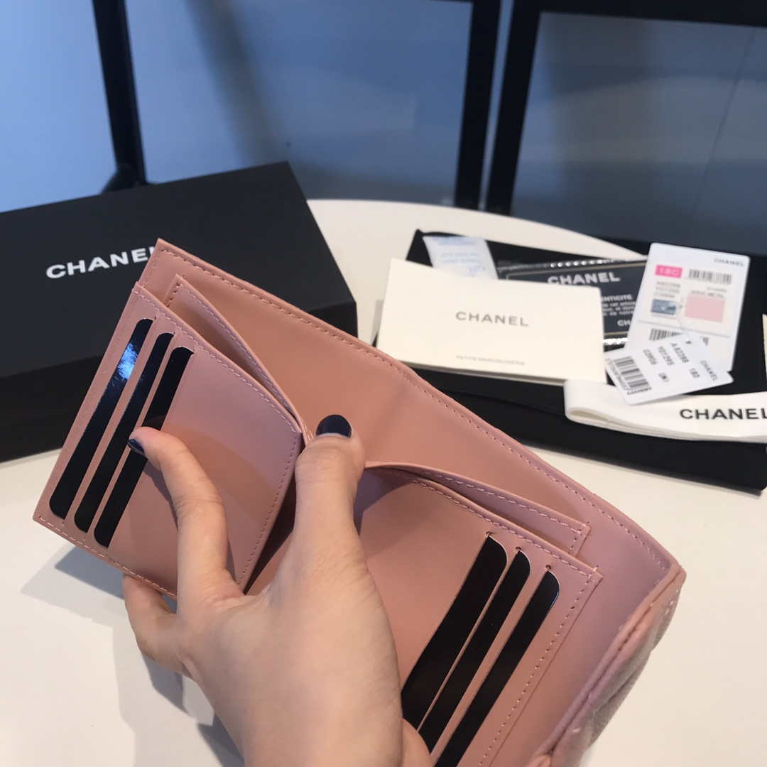 Chanel AP0231 Classic Small FLAP Wallet Calfskin Pink Gold - Default Title - View 9