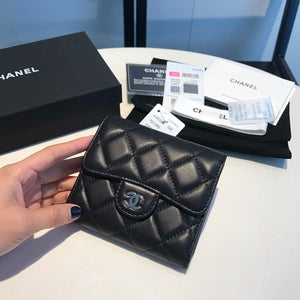 Chanel AP0231 Classic Small FLAP Wallet Lambskin Black Silver - Default Title - View 2