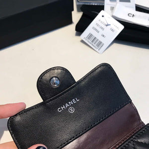 Chanel AP0231 Classic Small FLAP Wallet Lambskin Black Silver - Default Title - View 7
