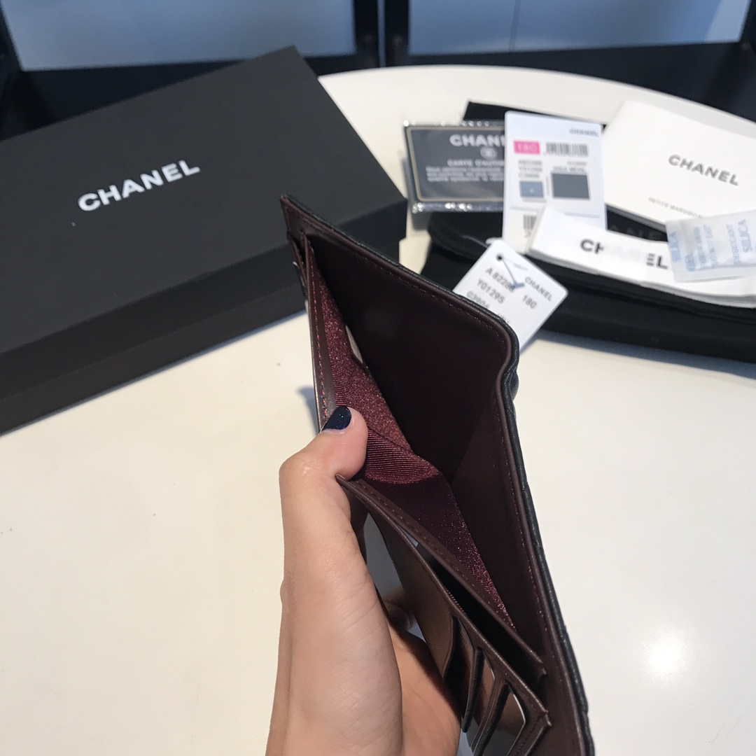 Chanel AP0231 Classic Small FLAP Wallet Lambskin Black Silver - Default Title - View 9