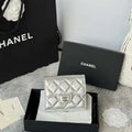 Chanel AP0231 Classic Small FLAP Wallet Silver Lambskin