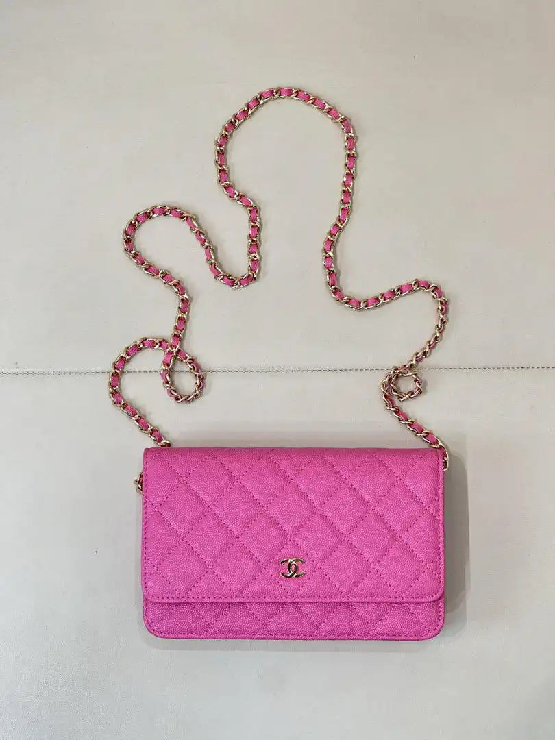 Chanel AP0250 Wallet on Chain Calfskin Rose Pink