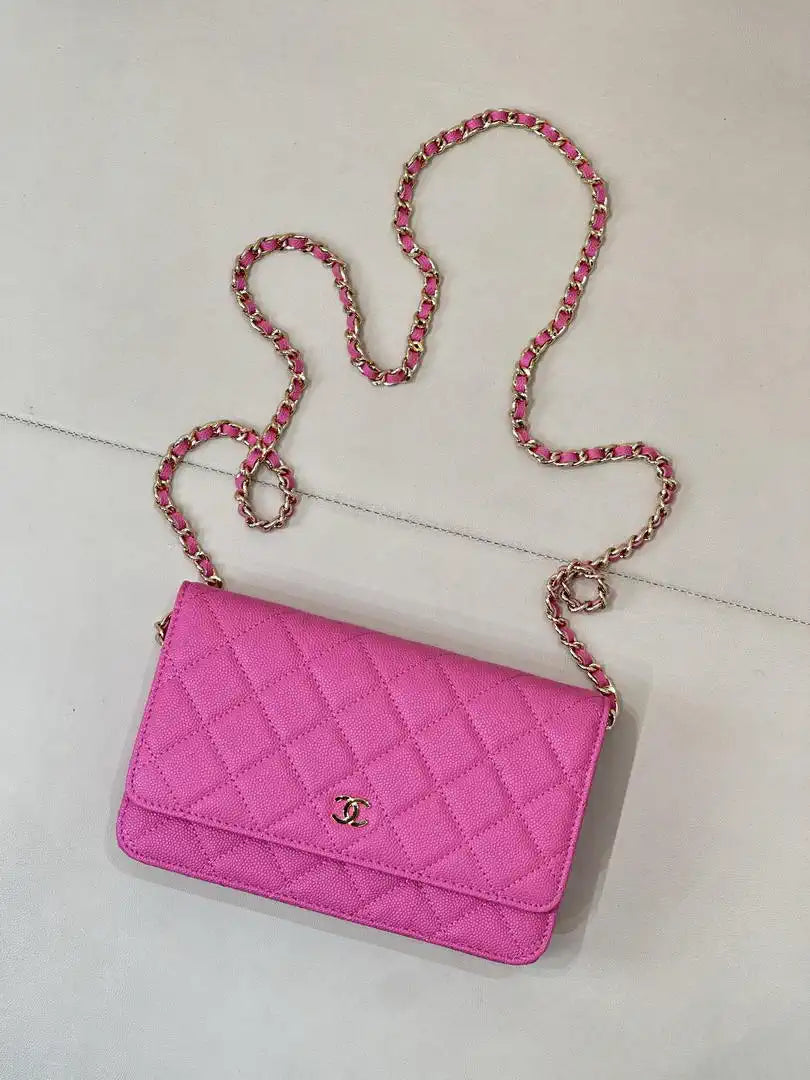 Chanel AP0250 Wallet on Chain Calfskin Rose Pink
