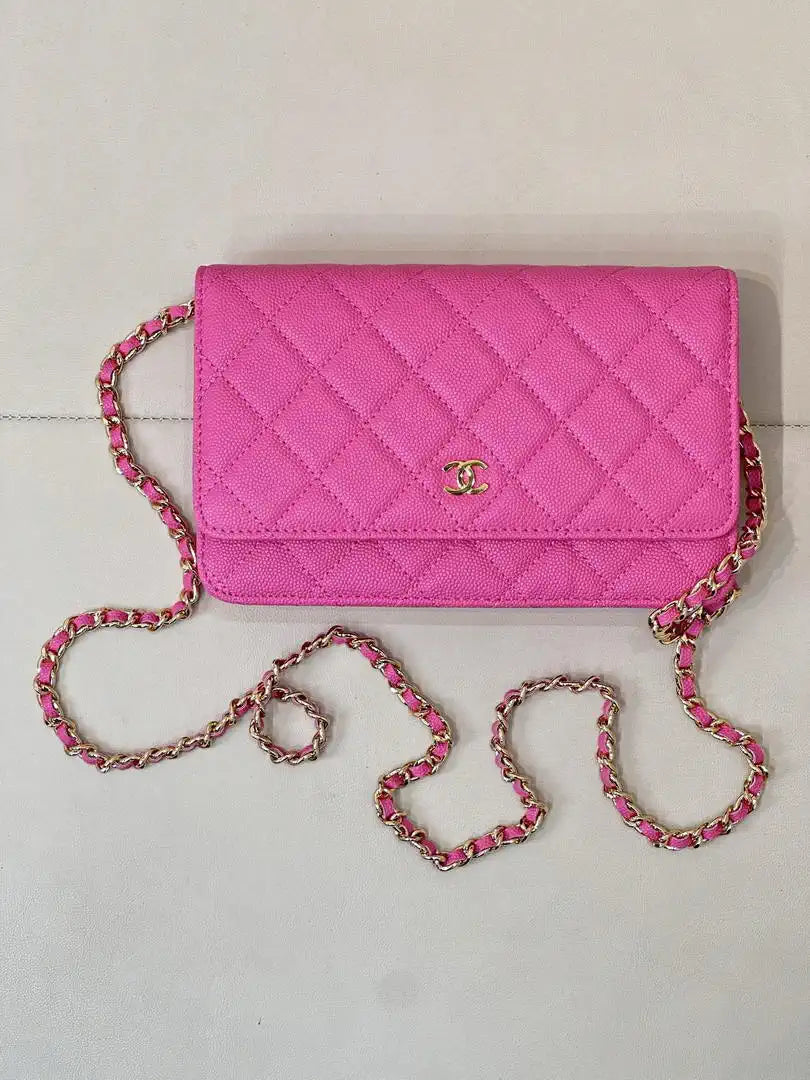 Chanel AP0250 Wallet on Chain Calfskin Rose Pink