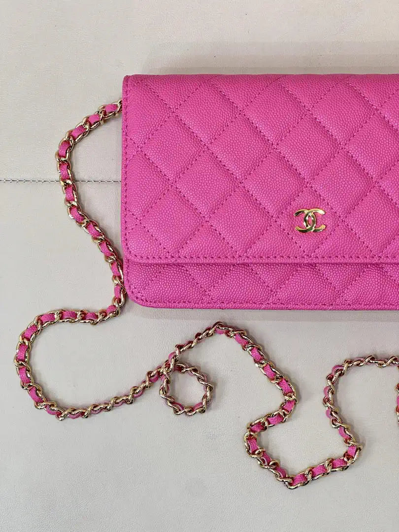 Chanel AP0250 Wallet on Chain Calfskin Rose Pink