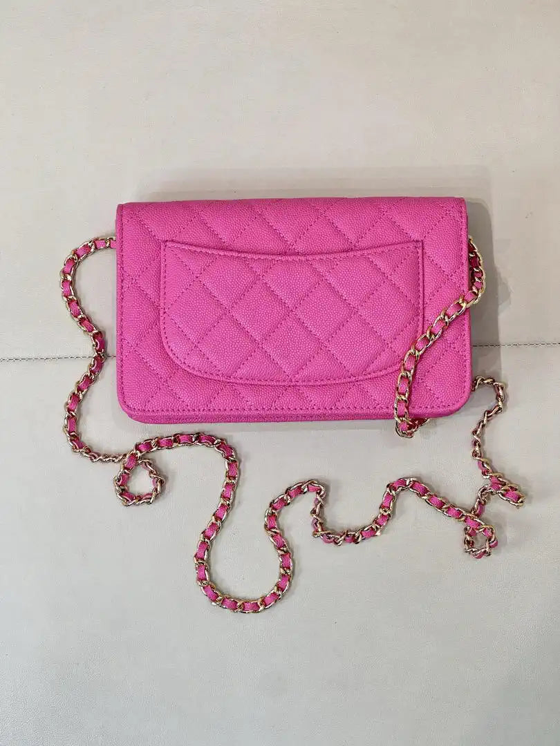 Chanel AP0250 Wallet on Chain Calfskin Rose Pink