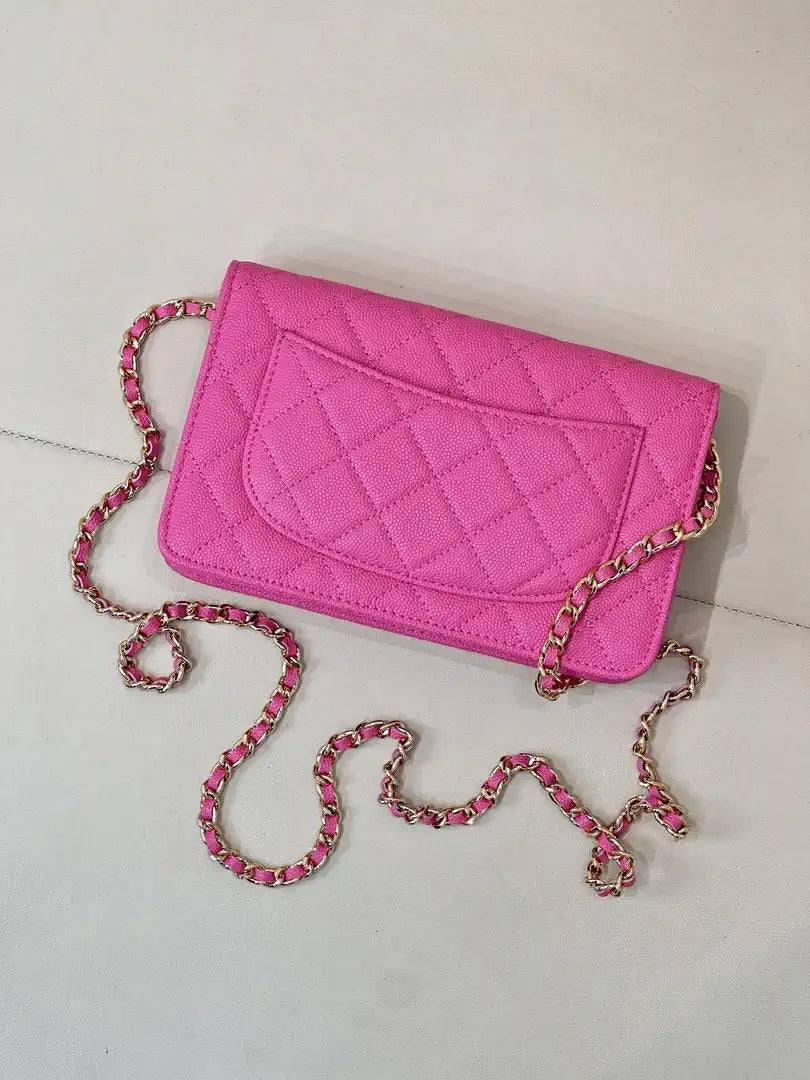 Chanel AP0250 Wallet on Chain Calfskin Rose Pink