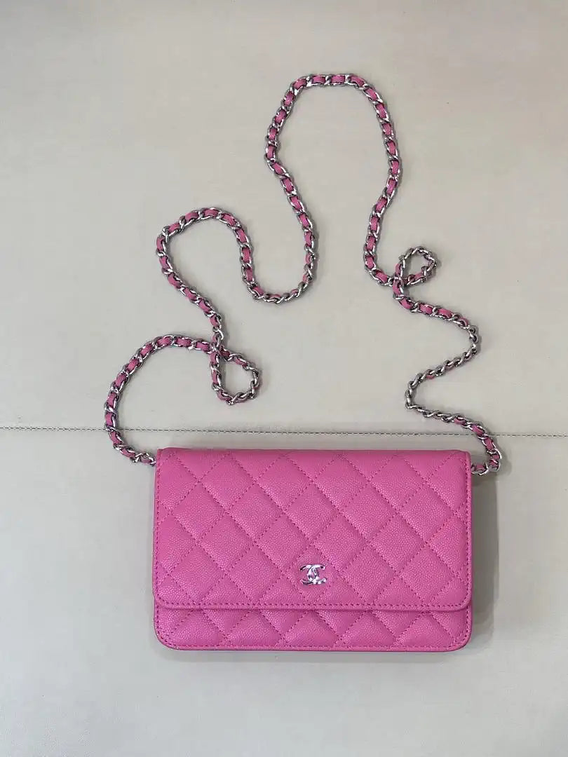 Chanel AP0250 Wallet on Chain Calfskin Rose Pink