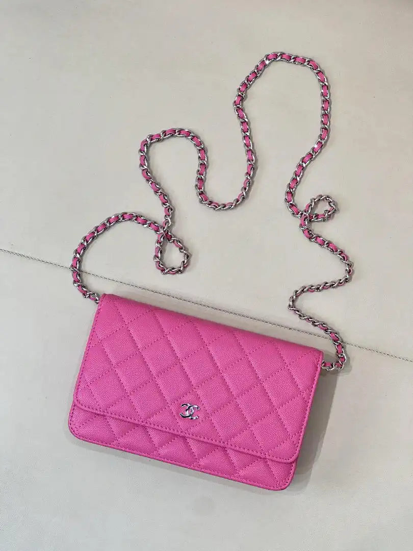 Chanel AP0250 Wallet on Chain Calfskin Rose Pink