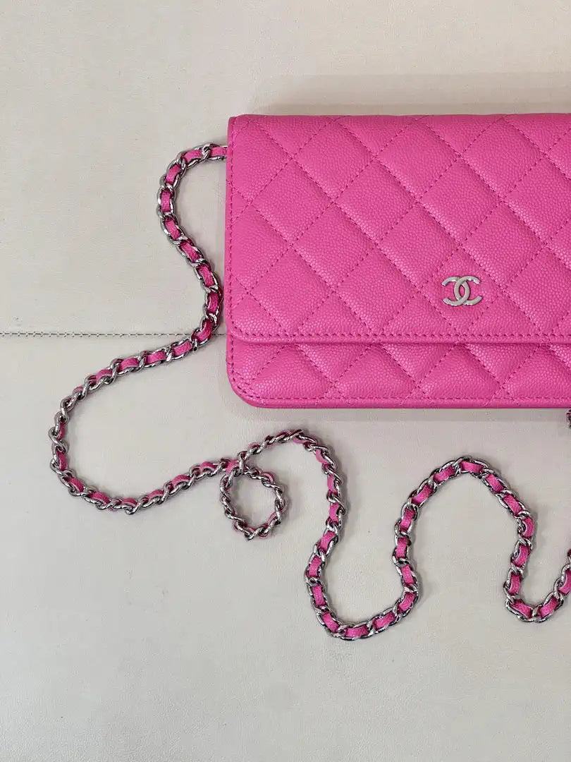 Chanel AP0250 Wallet on Chain Calfskin Rose Pink
