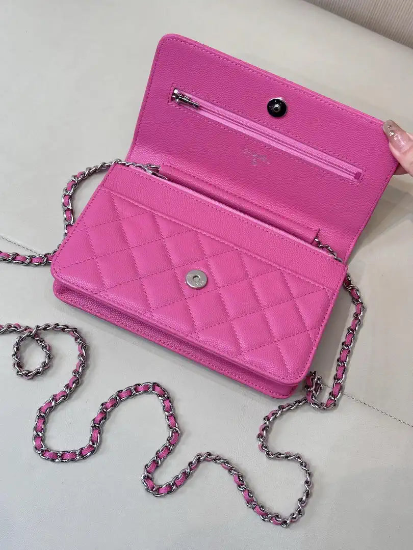 Chanel AP0250 Wallet on Chain Calfskin Rose Pink