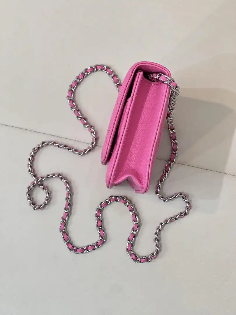 Chanel AP0250 Wallet on Chain Calfskin Rose Pink