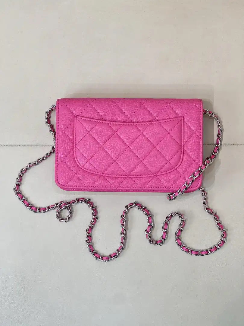 Chanel AP0250 Wallet on Chain Calfskin Rose Pink