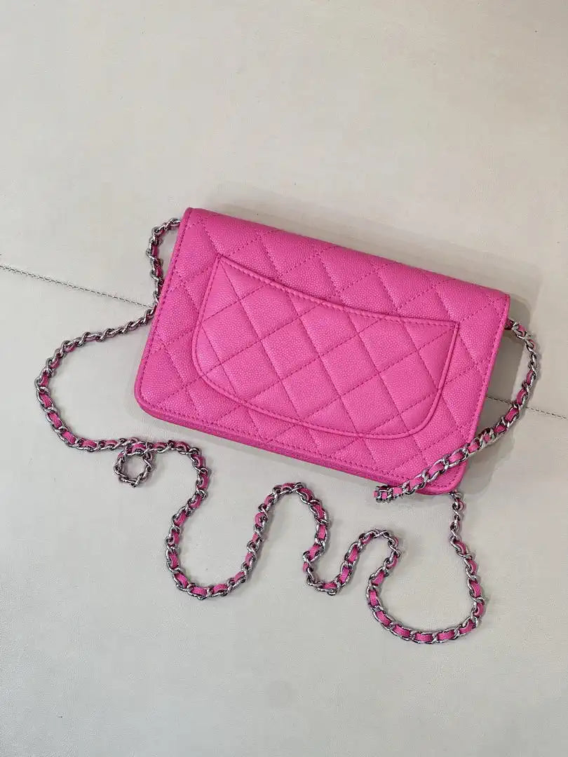 Chanel AP0250 Wallet on Chain Calfskin Rose Pink
