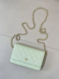 Chanel AP0250 Wallet on Chain Calfskin Light Green