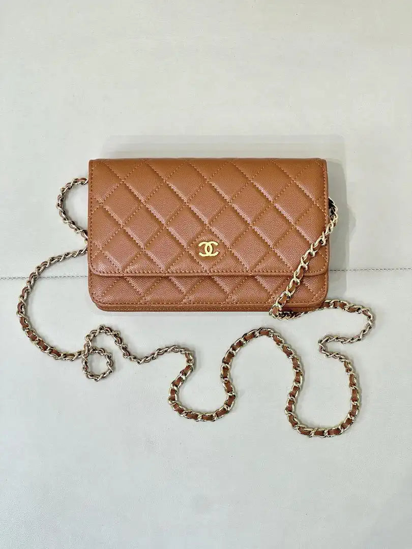 Chanel AP0250 Wallet on Chain Calfskin Caramel