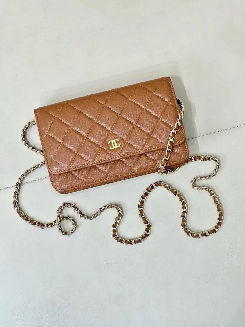 Chanel AP0250 Wallet on Chain Calfskin Caramel