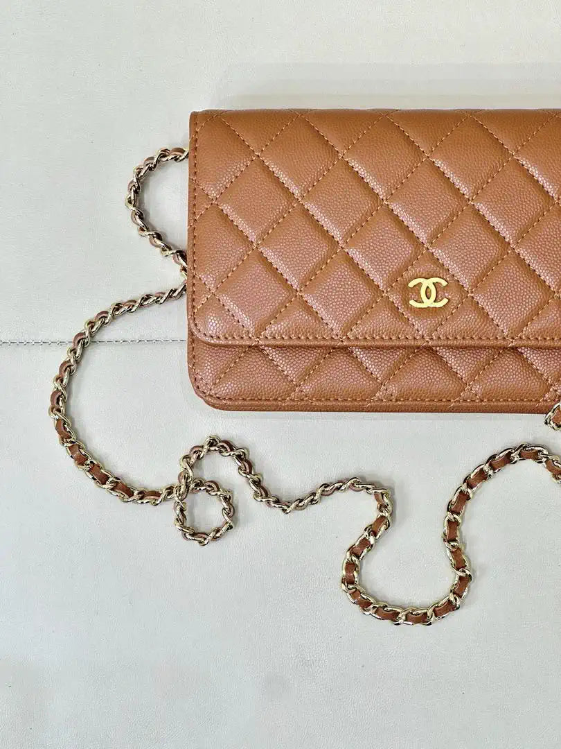 Chanel AP0250 Wallet on Chain Calfskin Caramel