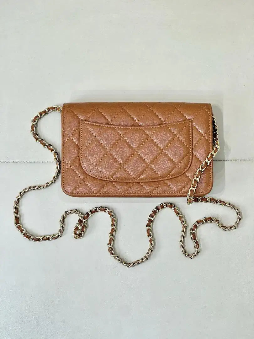 Chanel AP0250 Wallet on Chain Calfskin Caramel