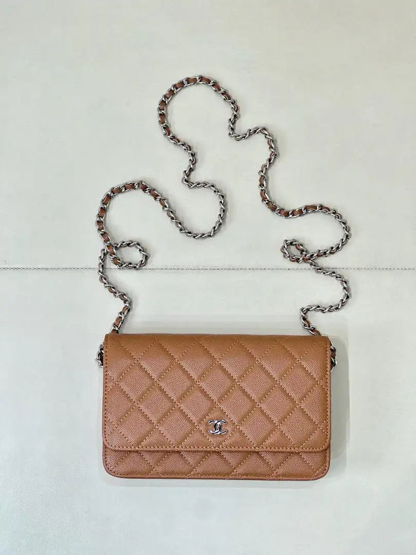 Chanel AP0250 Wallet on Chain Calfskin Caramel