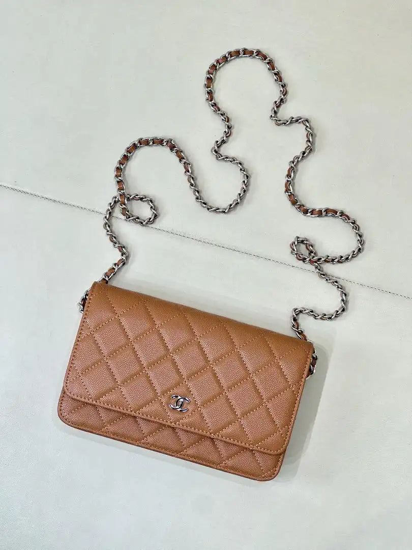 Chanel AP0250 Wallet on Chain Calfskin Caramel