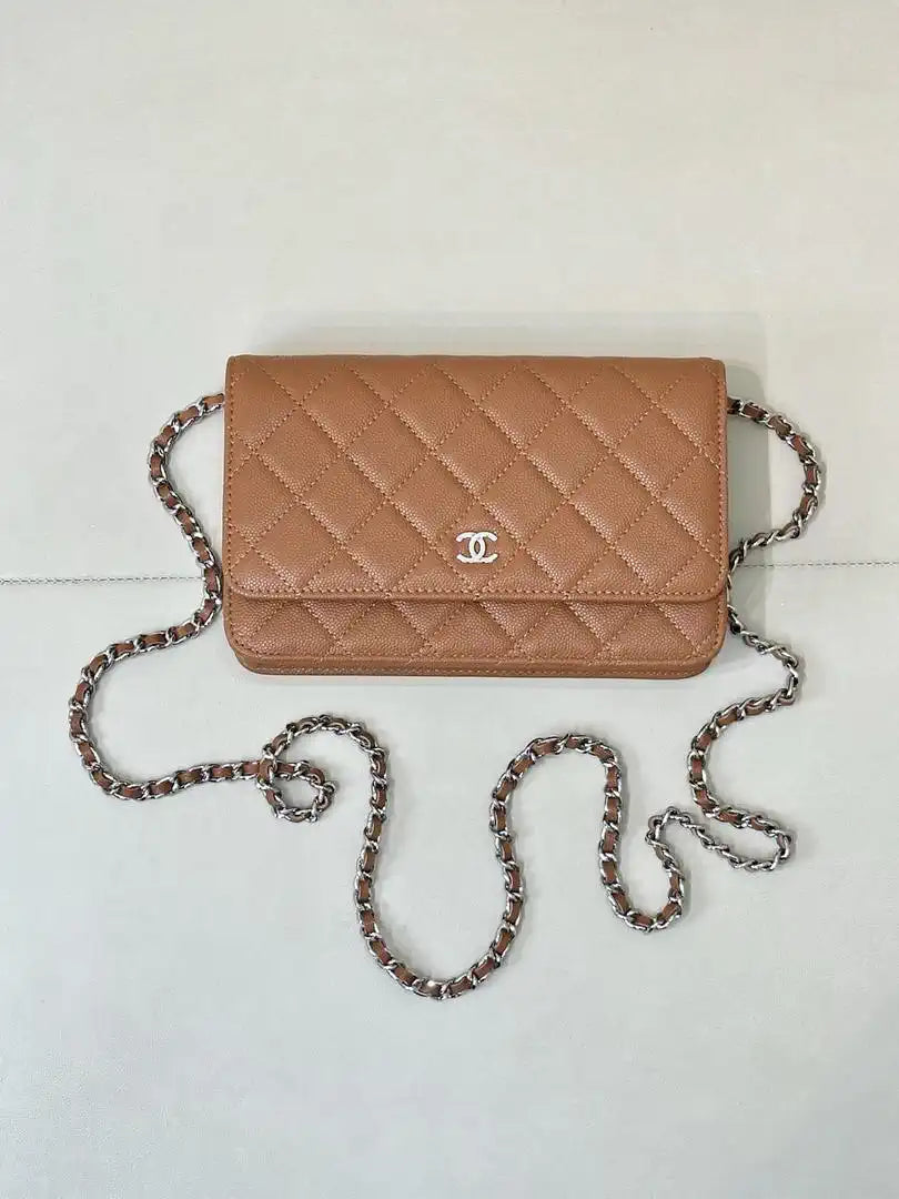 Chanel AP0250 Wallet on Chain Calfskin Caramel