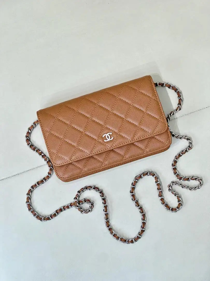 Chanel AP0250 Wallet on Chain Calfskin Caramel