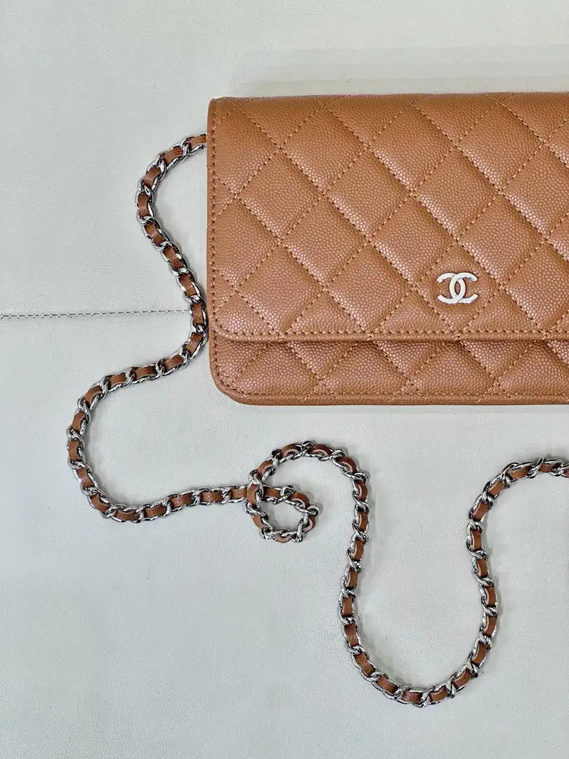 Chanel AP0250 Wallet on Chain Calfskin Caramel