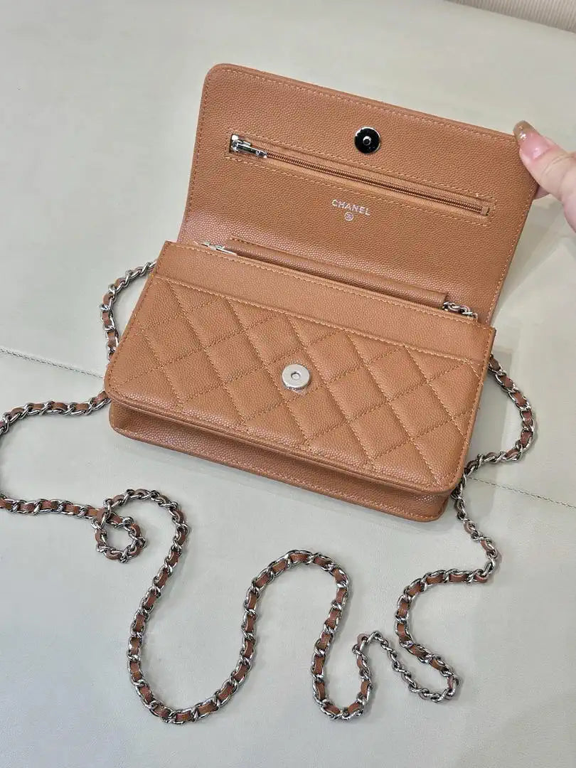 Chanel AP0250 Wallet on Chain Calfskin Caramel