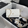 Chanel AP0250 Wallet on Chain Grained Calfskin A33814 White - Default Title - View 1