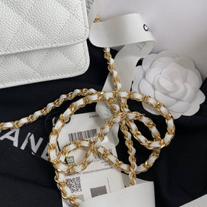 Chanel AP0250 Wallet on Chain Grained Calfskin A33814 White - Default Title - View 4