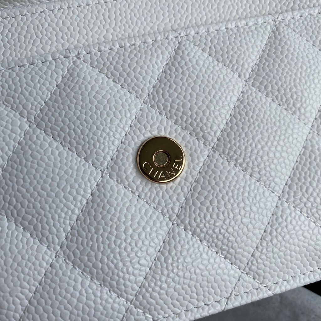 Chanel AP0250 Wallet on Chain Grained Calfskin A33814 White