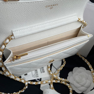 Chanel AP0250 Wallet on Chain Grained Calfskin A33814 White - Default Title - View 8