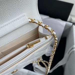 Chanel AP0250 Wallet on Chain Grained Calfskin A33814 White - Default Title - View 9