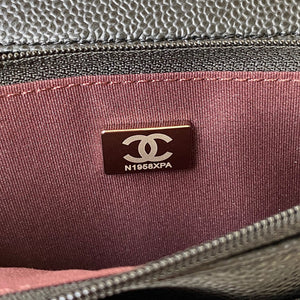 Chanel AP0250 Wallet on Chain Grained Calfskin A33814 Black Silver - Default Title - View 9