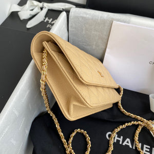 Chanel AP0250 Wallet on Chain Grained Calfskin A33814 apricot - Default Title - View 5