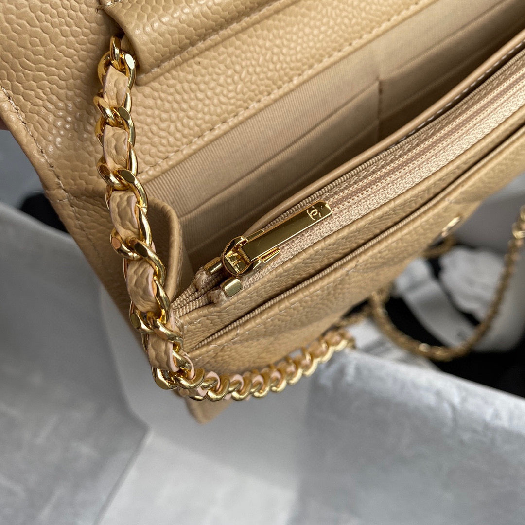 Chanel AP0250 Wallet on Chain Grained Calfskin A33814 apricot - Default Title - View 8