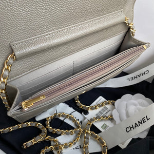 Chanel AP0250 Wallet on Chain Grained Calfskin A33814 Gray - Default Title - View 8