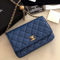 Chanel AP1450 Wallet on Chain Lambskin A33814 Navy Blue - Default Title - View 1