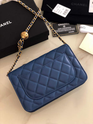 Chanel AP1450 Wallet on Chain Lambskin A33814 Navy Blue - Default Title - View 2