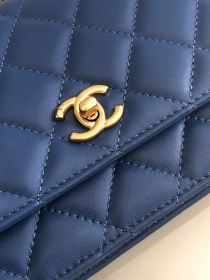 Chanel AP1450 Wallet on Chain Lambskin A33814 Navy Blue - Default Title - View 5