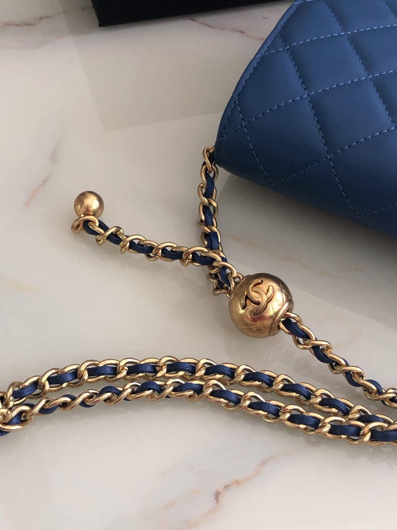 Chanel AP1450 Wallet on Chain Lambskin A33814 Navy Blue - Default Title - View 9